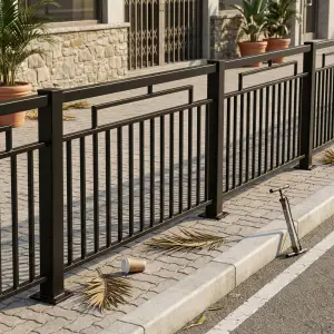 Road Barrier Besi Trotoar Tipe Panel Vertikal