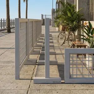 Road Barrier Grid Besi Hollow Freestanding [4]