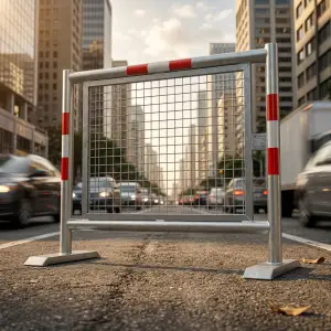 Road Barrier Pipa Galvanis Panel Kawat dengan Reflektor [4]