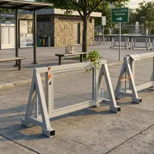 Road Barrier Rangka Besi Hollow Mesh Panel [2]
