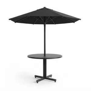 Set Meja Cafe Outdoor Bulat dengan Payung Pelindung [5]