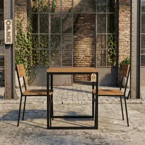 Set Meja & Kursi Cafe Industrial Kayu Besi [3]