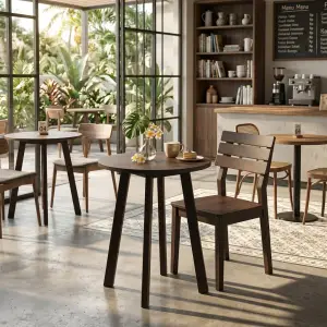 Set Meja Kursi Cafe Industrial Rangka Besi Top Kayu