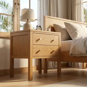 Side Table 2 Laci Kayu Oak Knob Kuningan [4]