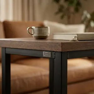 Side Table 2 Susun Rangka Besi Top Kayu [3]