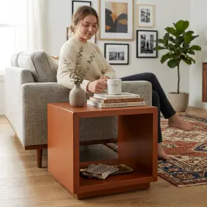 Side Table Kayu Kotak Open Shelf [5]