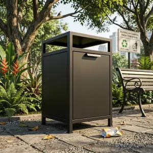 Tempat Sampah Besi Finishing Powder Coat Pintu Depan [5]