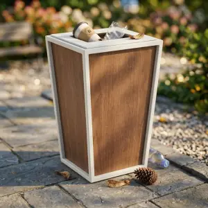 Tempat Sampah Kayu dan Besi Rangka Metal [5]