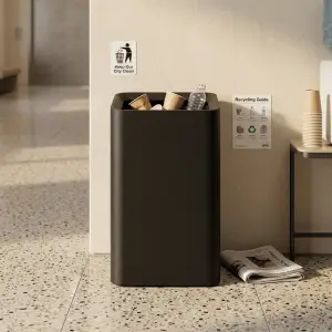 Tempat Sampah Meja Kotak Finishing Matte Black [2]