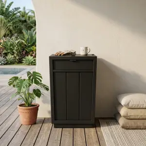 Tempat Sampah Outdoor Besi Panel Tutup Atas [2]
