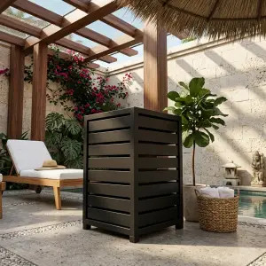 Tempat Sampah Outdoor Slat Besi Finishing Powder Coat [2]