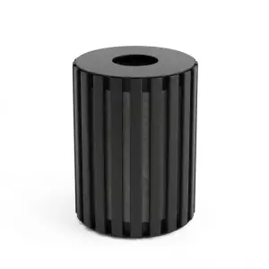 Tempat Sampah Silinder Slat Besi Finishing Powder Coat