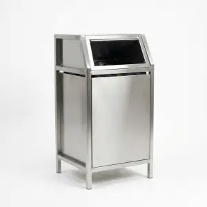 Tempat Sampah Stainless Steel Tutup Miring