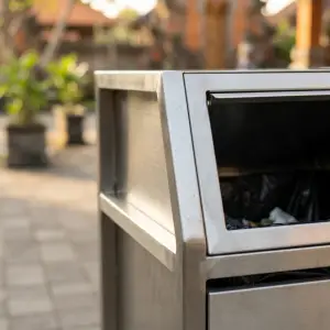 Tempat Sampah Stainless Steel Tutup Miring [3]