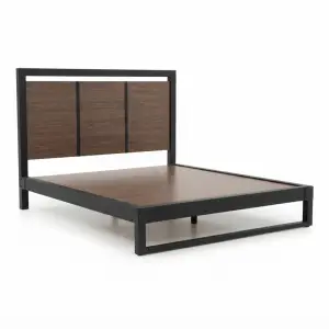 Tempat Tidur Besi Kayu Gaya Industrial