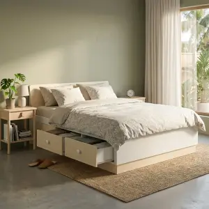 Tempat Tidur Minimalis dengan Laci Bawah [7]