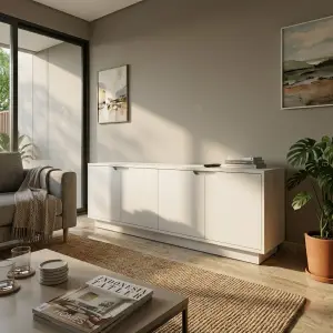 TV Cabinet 4 Pintu Minimalis Plinth Base [2]