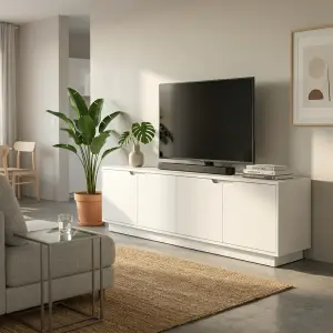 TV Cabinet 4 Pintu Minimalis Plinth Base [4]