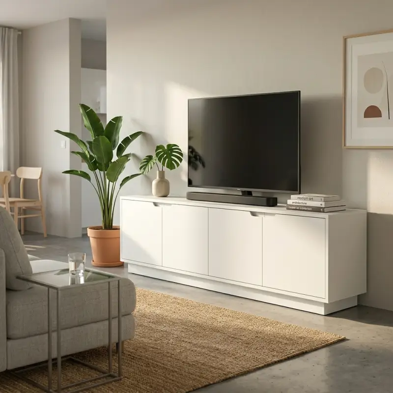 TV Cabinet 4 Pintu Minimalis Plinth Base [4]